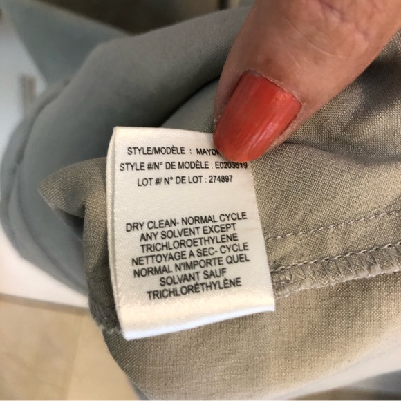 Theory dress, linen with spandex, sleeveless a-line, natural taupe color, Sz 8 - Picture 6 of 11